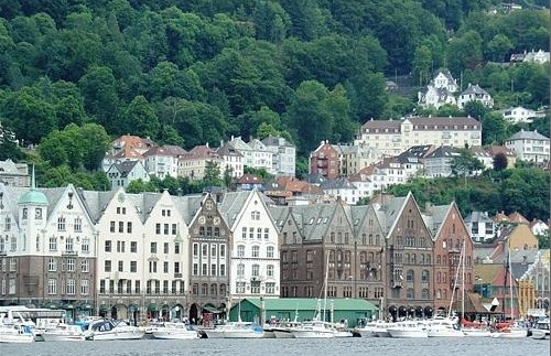 挪威卑爾根獨(dú)有的木屋圖片